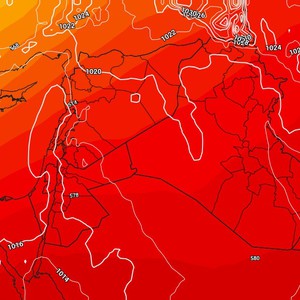 Jordan: Strong high pressure system on Sunday and Monday; temperatures could be the highest in February in years.