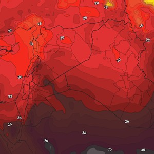 النشرة الأسبوعية للعراق | كتلة هوائية حارة إلى شديدة الحرارة تؤثر على البلاد مُنتصف الأسبوع