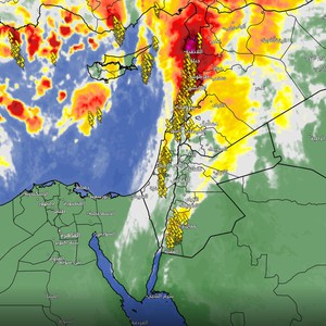 تحديث 6:30 م: هطول أمطار رعدية في المناطق الجنوبية بما فيها محافظة ومدينة العقبة