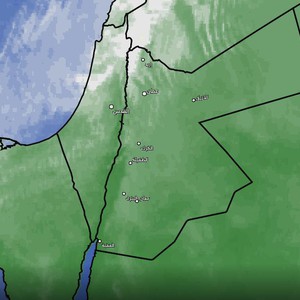 تحديث 15:00 | بدء عبور الجبهة الهوائية الباردة المرافقة للمنخفض الجوي شمال الأردن 