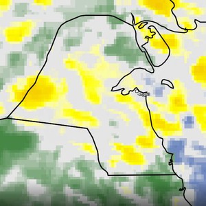 الكويت - تحديث الساعة 12:10 ظهراً | تحسن فرص الأمطار الساعات القادمة وقد تكون مصحوبة بالرعد أحياناً   