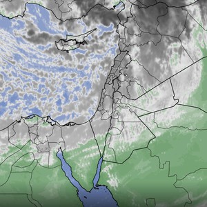 الأردن - تحديث الساعة 4:20 عصراً | المُنخفض الجوي يتمركز شمال شرق قبرص وعبور تدريجي وبطيئ للجبهة الهوائية الباردة