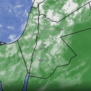 الأردن - تحديث الساعة 12:45 ظهراً | سُحب محلية محملة بالأمطار والبَرَد اقصى شمال المملكة