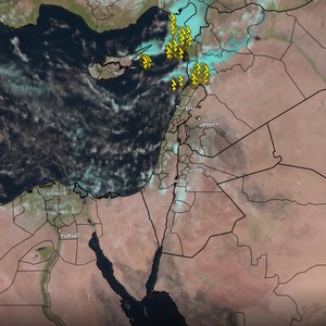 تحديث جوي - بلاد الشام | الأمطار تشمل العديد من المناطق في هذه الأثناء