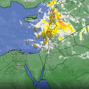 الأردن - تحديث الساعة 9:30 صباحاً | سُحب ماطرة تعبر شمال ووسط المملكة وأمطار غزيرة يصحبها تساقط زخات من البَرَد