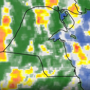 الكويت - تحديث الساعة 12:20 ظهراً | زخات محلية من الأمطار على مناطق متفرقة من الدولة  