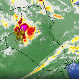 العراق - تحديث الساعة 7:30 مساءً | عواصف رعدية وأمطار غزيرة على بعض مناطق غرب العراق