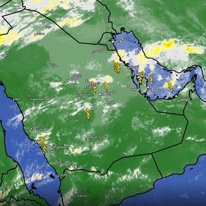 تحديث 12:15 ظهراً : أمطار على أجزاء مُتفرقة من المملكة واشتداد الأمطار الليلة