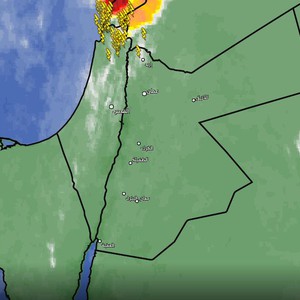 الأردن - تحديث الساعة 6:40 مساءً | غيوم ماطرة تقترب من الشريط الغربي للمملكة وزخات من الأمطار على بعض المناطق الساعات القادمة
