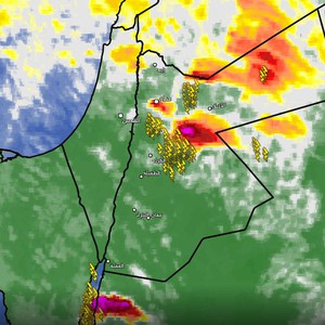 Strong thunderstorms are currently affecting the capital, Amman.
