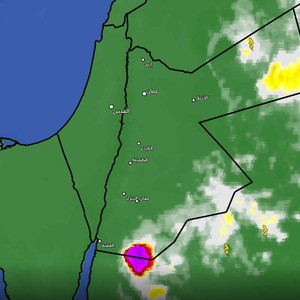 الأردن - تحديث الساعة 9:20م | سُحب رعدية ماطرة بغزارة تؤثر على معبر حدود المدورة