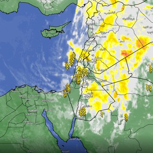 الأردن - تحديث الساعة 5:00 م | تجدد الزخات المطرية في بعض المناطق الشمالية والوسطى مع استمرار تركزها في المناطق الجنوبية