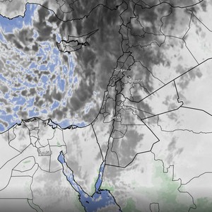 الأردن - تحديث الساعة 7:00 مساءً | مراقبة جبهة هوائية قطبية تدفع بحزمة من السُحب الكثيفة الى المملكة   