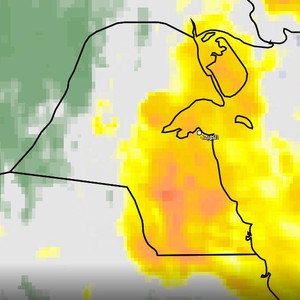 الكويت - تحديث الساعة 12:30 ظهراً | زخات من الأمطار في العديد من المناطق الجنوبية 