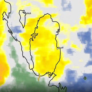 قطر - تحديث الساعة 9:40صباحاً | أمطار على أجزاء عِدة تمتد للعاصمة الدوحة الساعات القادمة