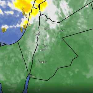 الأردن - تحديث الساعة 12:40 ظهراً | زخات من الأمطار على أجزاء من شمال ووسط المملكة