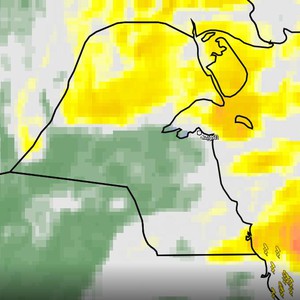 الكويت - تحديث الساعة 1:20 بعد الظهر | زخات متفاوتة الشدة من الأمطار على العديد من المناطق