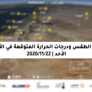 الأحد | ارتفاع قليل على درجات الحرارة وطقس خريفي مائل للبرودة نهاراً وبارد ورطب ليلاً