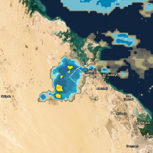 تحديث 3:30م | سُحب ماطرة تؤثر على الجبيل خلال الساعة القادمة 