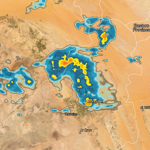 تحديث 4:30م | سُحب رعدية ماطرة تتقدم نحو بريدة والقصيم 