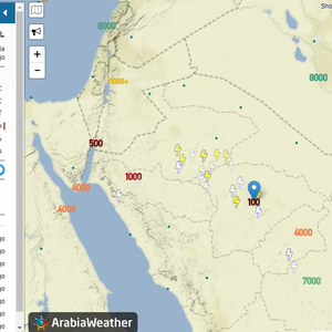 تحديث 4:40م | رياح هابطة قوية وغبار كثيف في حائل والرؤية شبه معدومة 