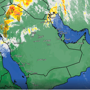 تحديث 9:30 من مساء الخميس  | سُحب رعدية وامطار تطال تبوك والجوف والحدود الشمالية