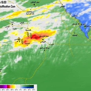 الرياض : سحب وعواصف رعدية وتحذير من الامطار والرياح الهابطة (مساء وليلة الاربعاء ) (تنبيه رقم 2)