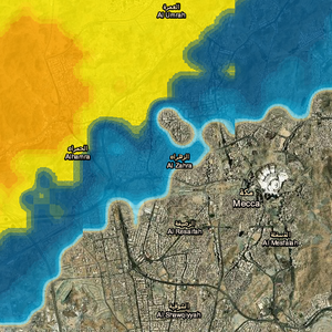 تحديث 6:20م | بداية نشاط السحب الرعدية الماطرة في سماء مكة المكرمة 