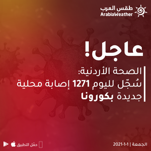 الصحة الأردنية: سُجل لليوم 17 حالة وفاة جديدة بكورونا و1271 إصابة
