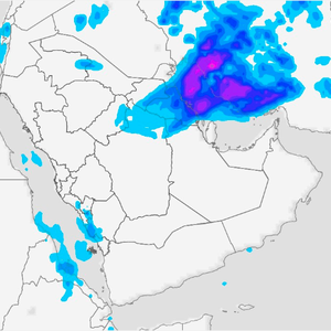 الشرقية | تزايد شدة الأمطار الرعدية على المنطقة الشرقية نهار الإثنين واستقرار الطقس مع ساعات منتصف الليل 