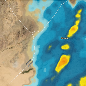 تحديث 1:00 صباحاً | امطار متفرقة في مكة المكرمة والمشاعر المقدسة