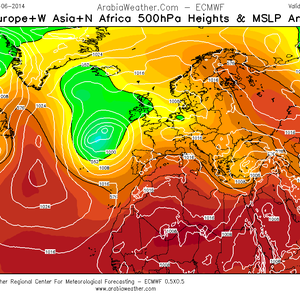 انحسار الكتلة الهوائية الحارّة تدريجياً يوم الخميس