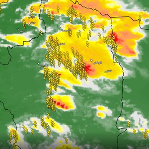 تحديث الساعة 6:30 مساءً .. امطار رعدية الان على العاصمة الرياض