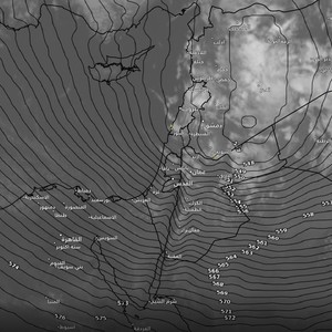 تحديث الساعة 6:30 مساءً .. إبتعاد مركز المنخفض الجوي و تأثيره المُباشر ودرجات حرارة متدنية هذه الليلة