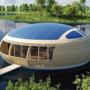 ستة مبانٍ عائمة تعمل بالطاقة الشمسية