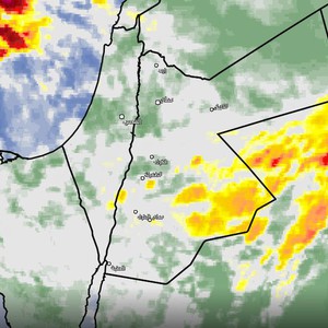 تحديث الساعة 7:15 صباحا| زخات رعدية من المطر على أجزاء من جنوب الأردن تشمل العقبة