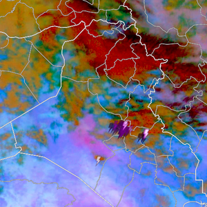 العراق - تحديث 5:10م | سحب ركامية رعدية على أجزاء من وسط البلاد بمافيها العاصمة بغداد