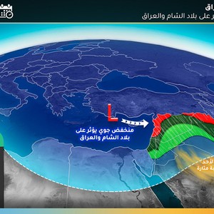 السعودية | توقعات برياح نشطة تثير الغبار على الجوف والحدود الشمالية نهار الأحد 
