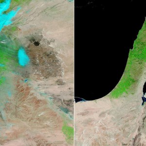 صورة من الفضاء تُظهر الفرق الهائل بين جفاف 2014 وشتاء 2015