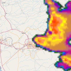 السعودية - تحديث 7:15م: الأمطار تمتد لشرق العاصمة المقدسة الآن