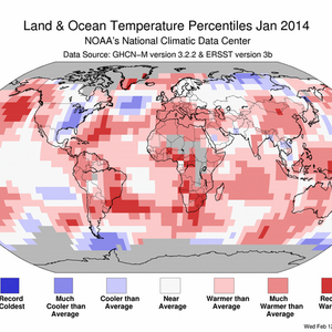 الشهر الماضي كان رابع أسخن شهر يناير في الكُرة الأرضية منذ بداية السجلات المناخية