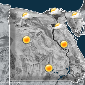 مصر | طقس غير مستقر وثلوج فوق قمة سان كاترينا الاربعاء