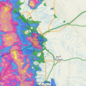 السعودية - تحديث الساعة 11:30 ليلاً | سحب ركامية ممطرة تتكاثر غرب الرياض و تؤثر على المدينة الساعات القادمة