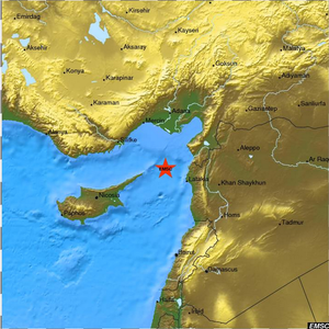 هزة أرضية قبالة السواحل السورية 