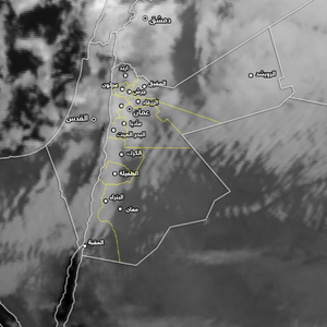 الأردن - تحديث الساعة 3:00 فجراً | استمرار تقدم السُحب الماطرة إلى المملكة وثلوج مُتقطعة فوق المرتفعات الجبلية