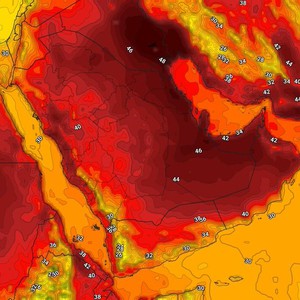 درجات الحرارة تقارب الخمسين في الكويت والعراق وأجزاء من السعودية يومي الجمعة والسبت 