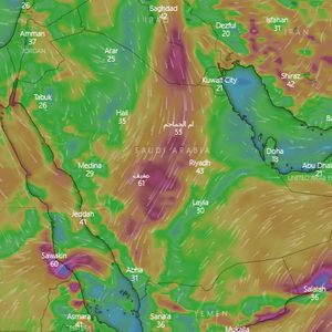السعودية | البوارح تنشط مجدداً نهار الإثنين والثلاثاء وتجلب الغبار والأتربة المثارة لهذه المناطق