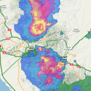السعودية - 5:20م | سحب رعدية قوية غرب الطائف وشرق مكة المكرمة وأخرى تؤثر على أجزاء من جازان وعسير والباحة