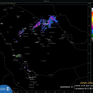تحديث 3:40م | رادار الأمطار الخاص بالمركز الوطني للأرصاد يرصد بدء تأثير الحالة الماطرة الآن شرق منطقة المدينة المنورة