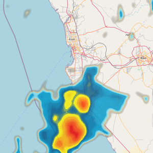 تحديث 7:15م | تدفق للسحب الماطرة نواحي جنوب جدة الان وبداية هطول الأمطار